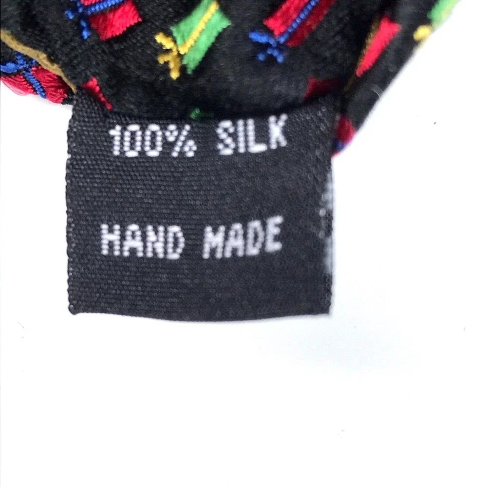 TANGO Tie Red Green Blue Christmas GIFTS Holiday Theme Men's Necktie 100% Silk